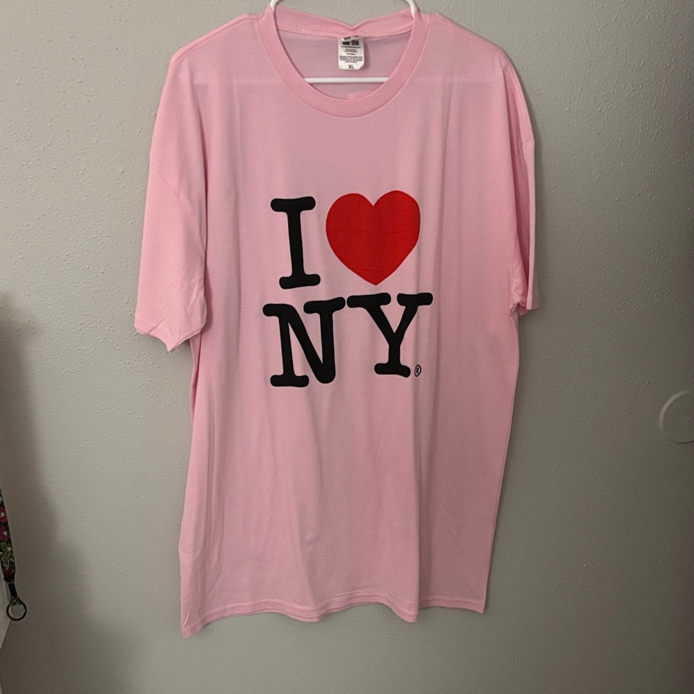 Pink I Love NY Women's T-Shirt